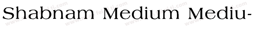 Shabnam Medium Mediu字体转换